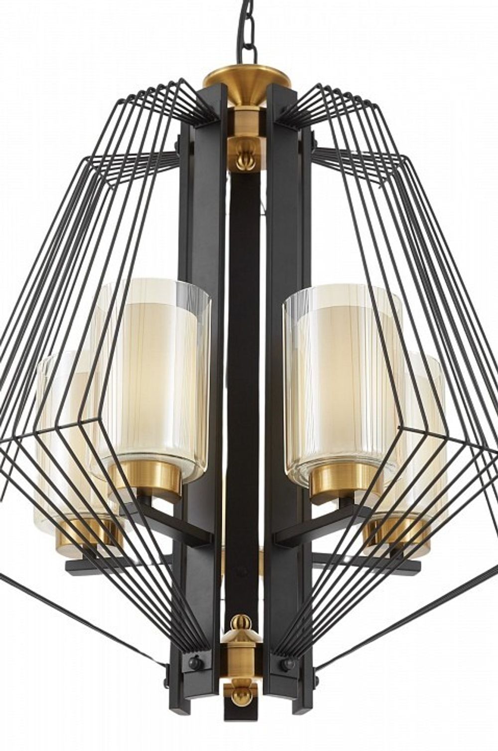 Подвесная люстра LUMINA DECO Canti LDP 1244-5 BK+MD