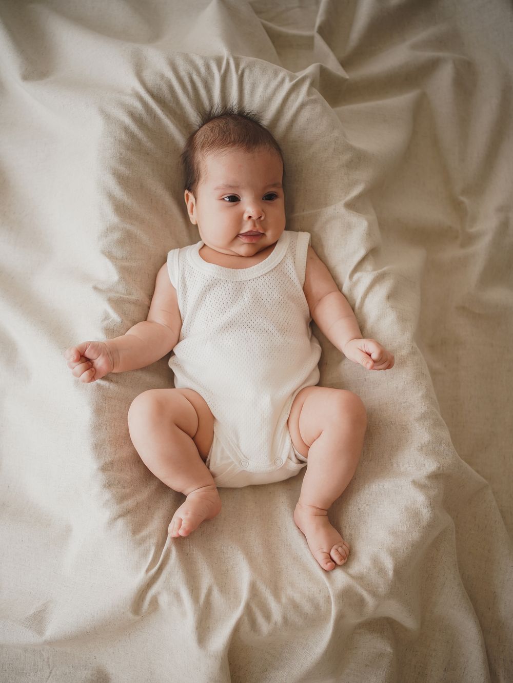 Комплект боди "Молоко/Жемчуг" из ажурного хлопка 0+