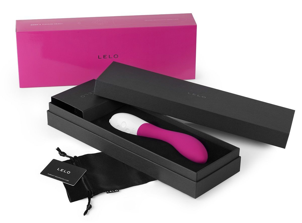 Вибромассажер Mona 2 ярко-розового цвета - 20 см. (Цвет: ярко-розовый)