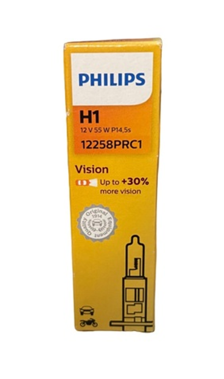 Автомобильная галогеновая лампа PHILIPS Premium +30% Н1 12V 55W