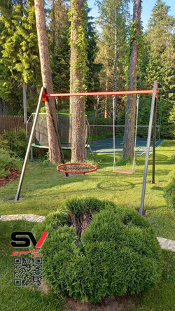 Монтаж уличных качелей Sv Sport