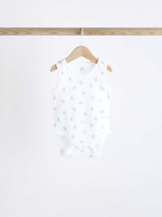 Боди без рукавов для малышей Next K79-695, 5 шт., Белый, Голубой