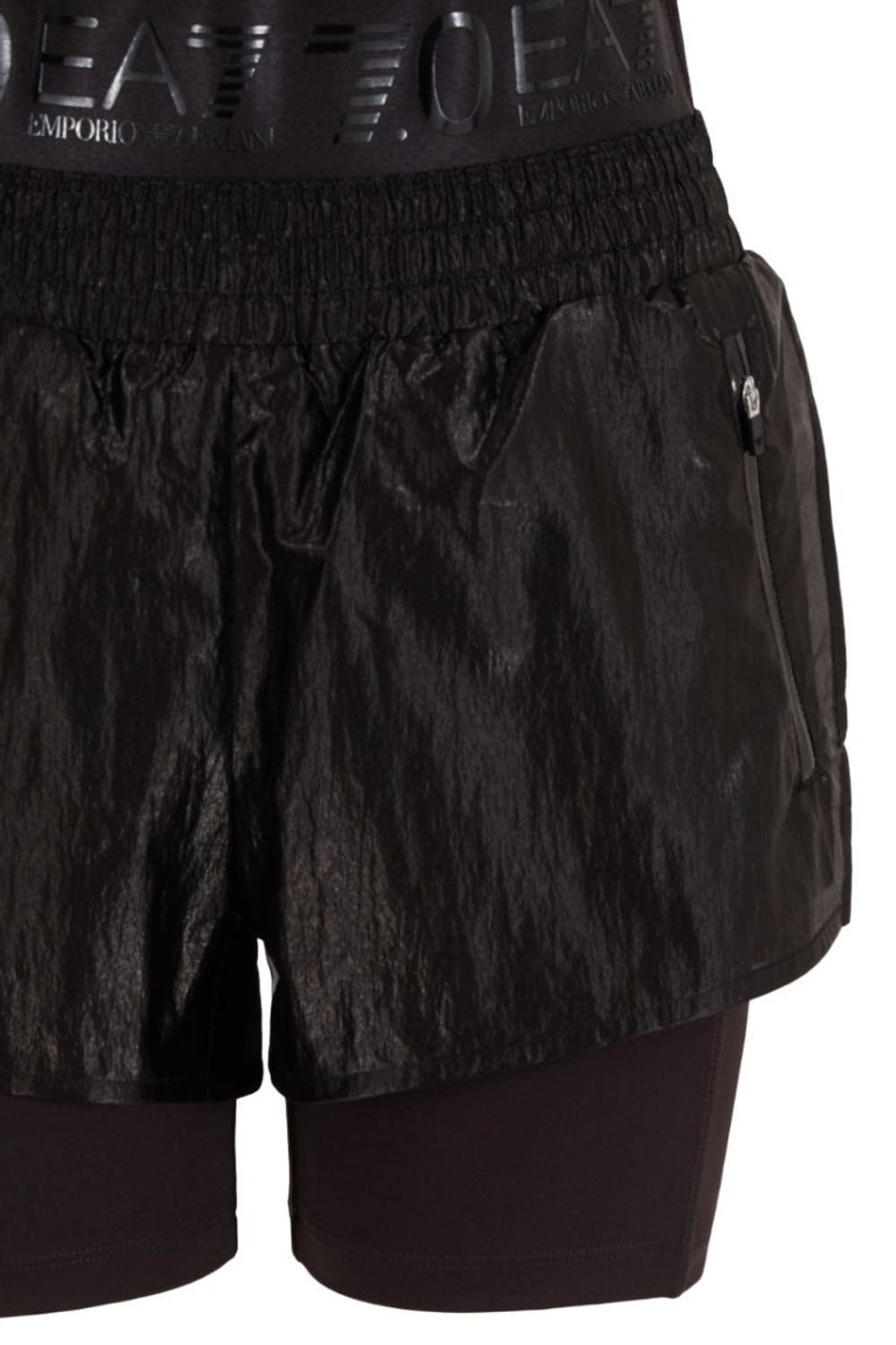 Женские Шорты теннисные EA7 Woman Woven Shorts - black