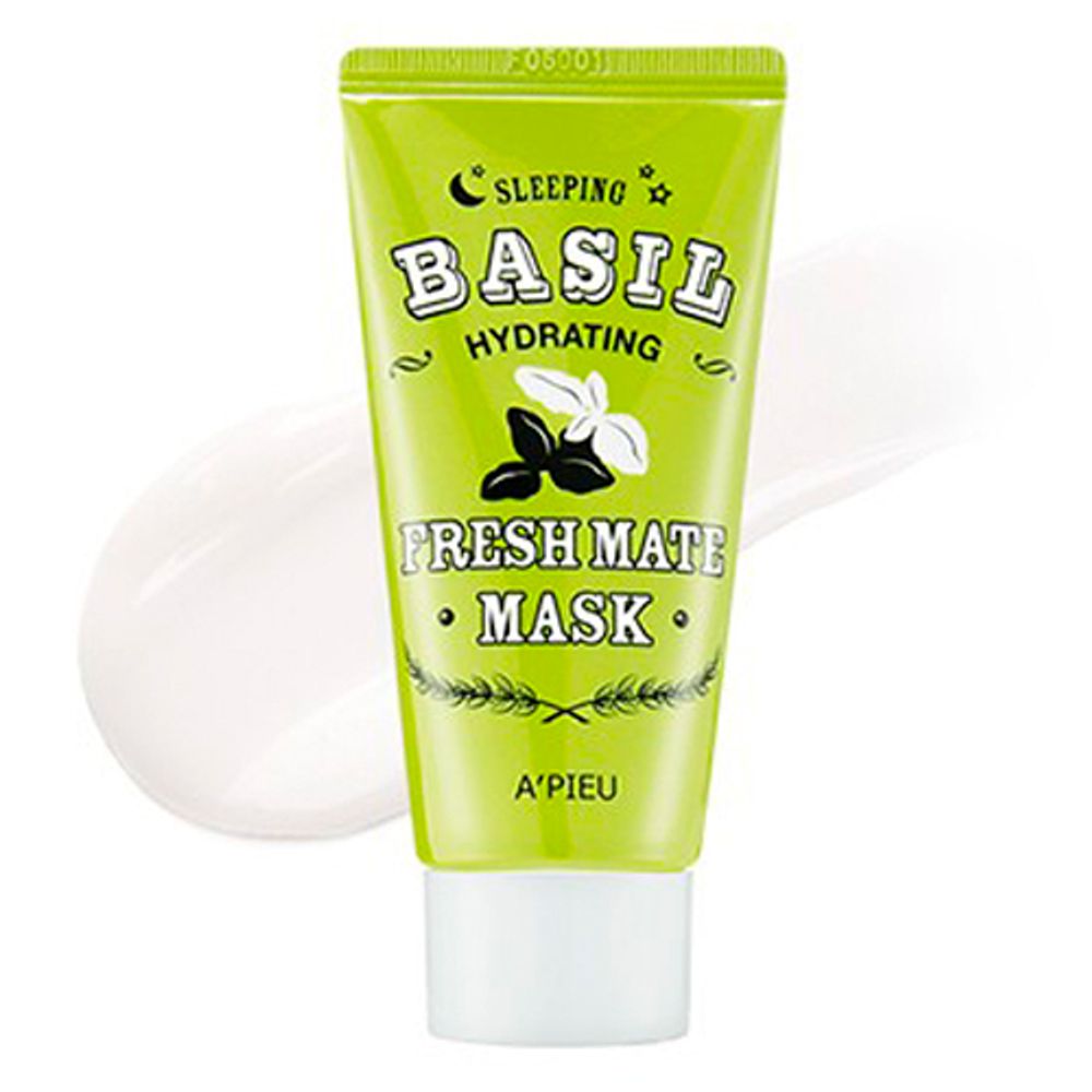 Маска ночная для лица экстрактом базилика и баобаба A`PIEU Fresh Mate Basil Mask (Hydrating) 50 мл