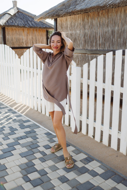 Блузка-Туника "Коричневый мокко"