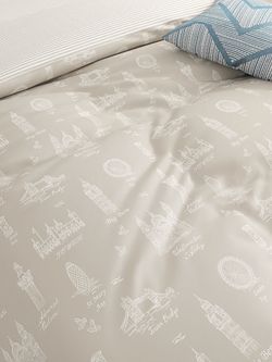 Постельное белье Сказка "Туманный альбион/Лутон" евро Наволочка 50х70 см 2 шт Простынь 240х215 см Пододеяльник 200х215 см, перкаль