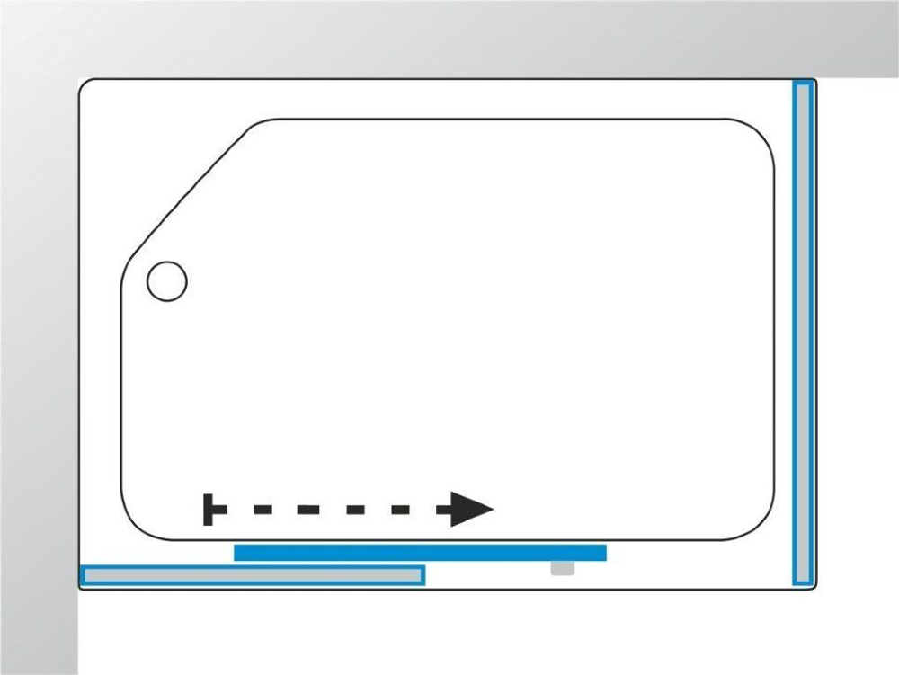 Душевая кабина DIONRIA (100х80) стекло с узором, поддон низкий