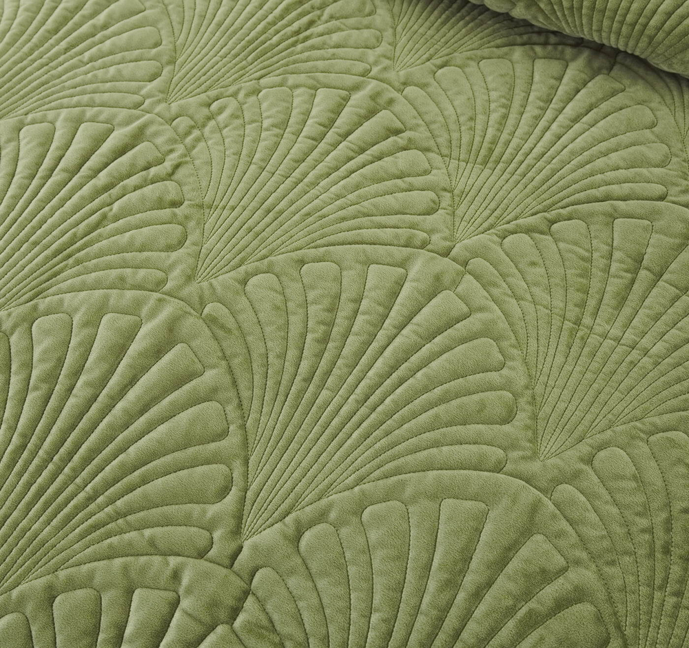 Покрывало 240x280 Sofi De MarkO Ариэль оливково-зеленое