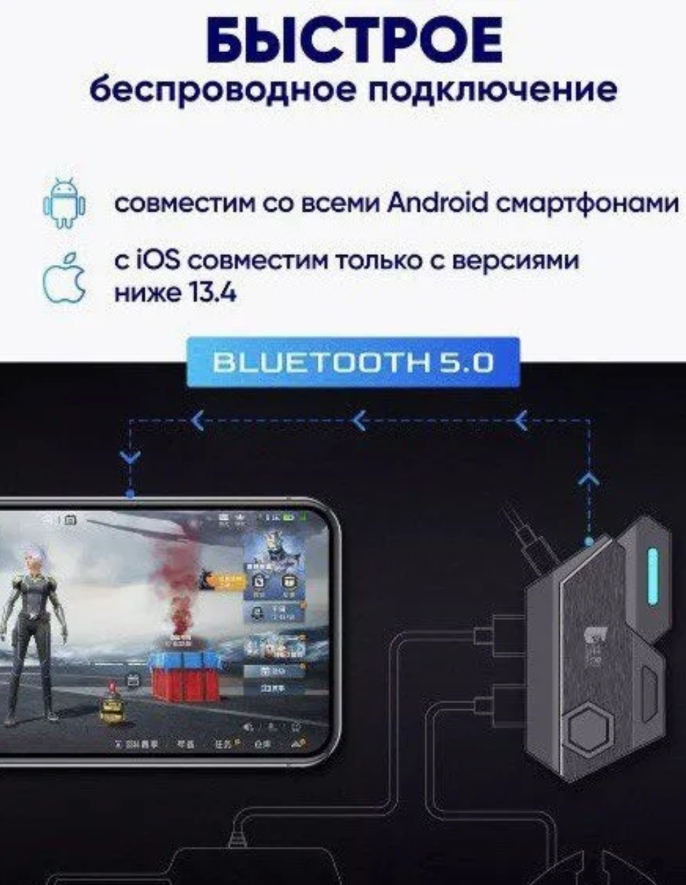 Игровая мышь и клавиатура для телефона GAMWING MIX Pro+