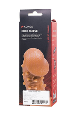 Телесная закрытая насадка с пупырышками Cock Sleeve 005 Size M - 15,6 см. (Цвет: телесный)