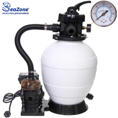 Насос-фильтр песочный для бассейнов CLP5503F PRO, 7000 л/ч, Seazone