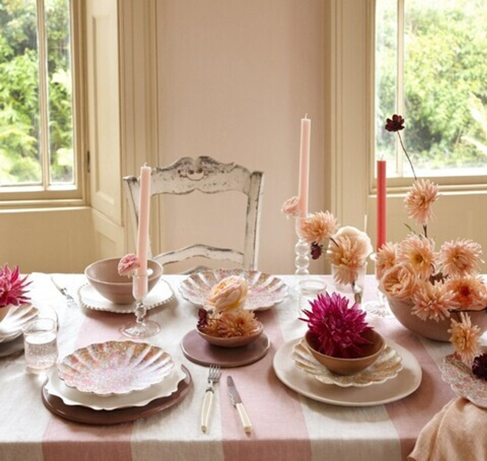 Тарелка маленькая многоразовая "Liberty of London" 1 шт. (диам. 20см) розовый принт