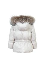 Зимняя куртка PULKA для девочки, белый сатин