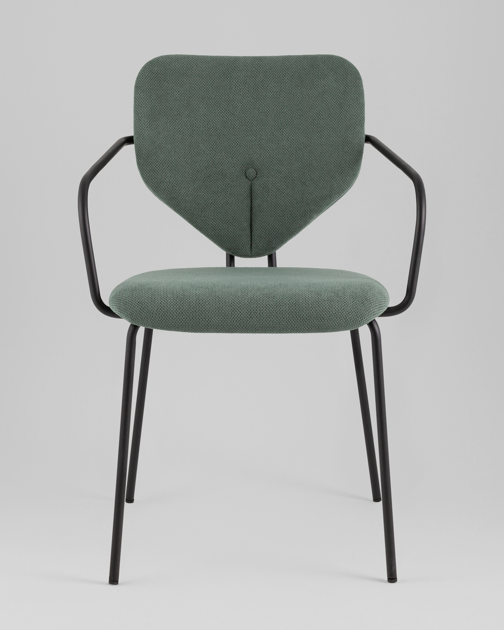 Стул обеденный Masey с подлокотниками зеленый