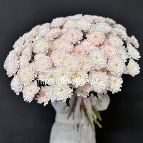 Букет из розовой хризантемы