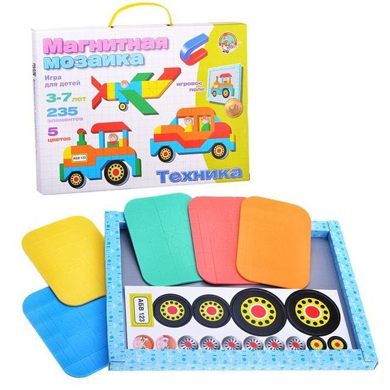 Мозаика магнитная "Техника" 235 эл
