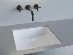 Раковина врезная снизу столешницы Salini MAREA 07 1802207M 42 из искусственного камня S-Stone, белая матовая