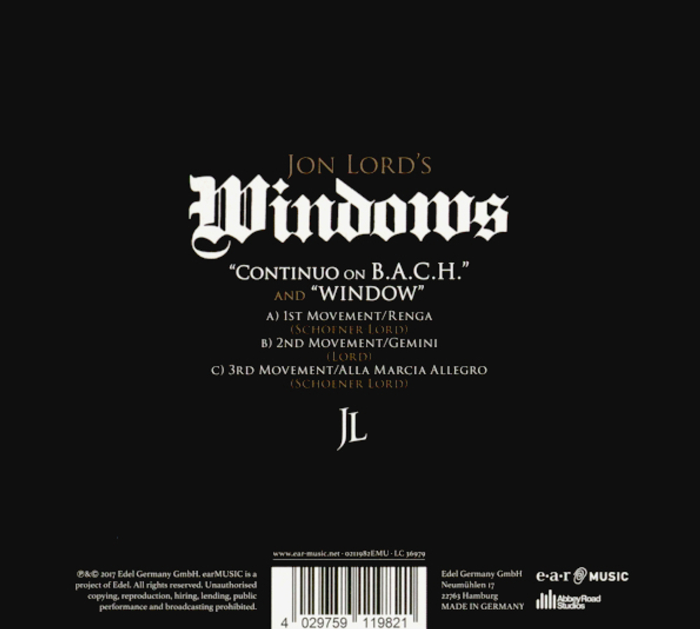 Jon Lord / Windows (CD)