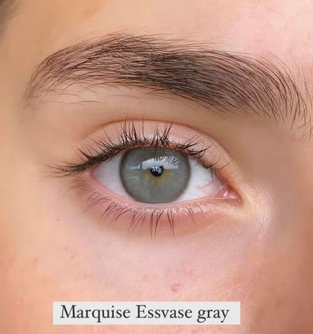 Натуральные темно-серые линзы c окантовкой на 12 мес. Marquise essvase gray/ Для темных и светлых глаз