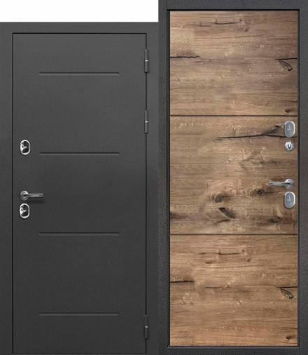 Двери входные 11см ISOTERMA Серебро, Дуб Пацифик