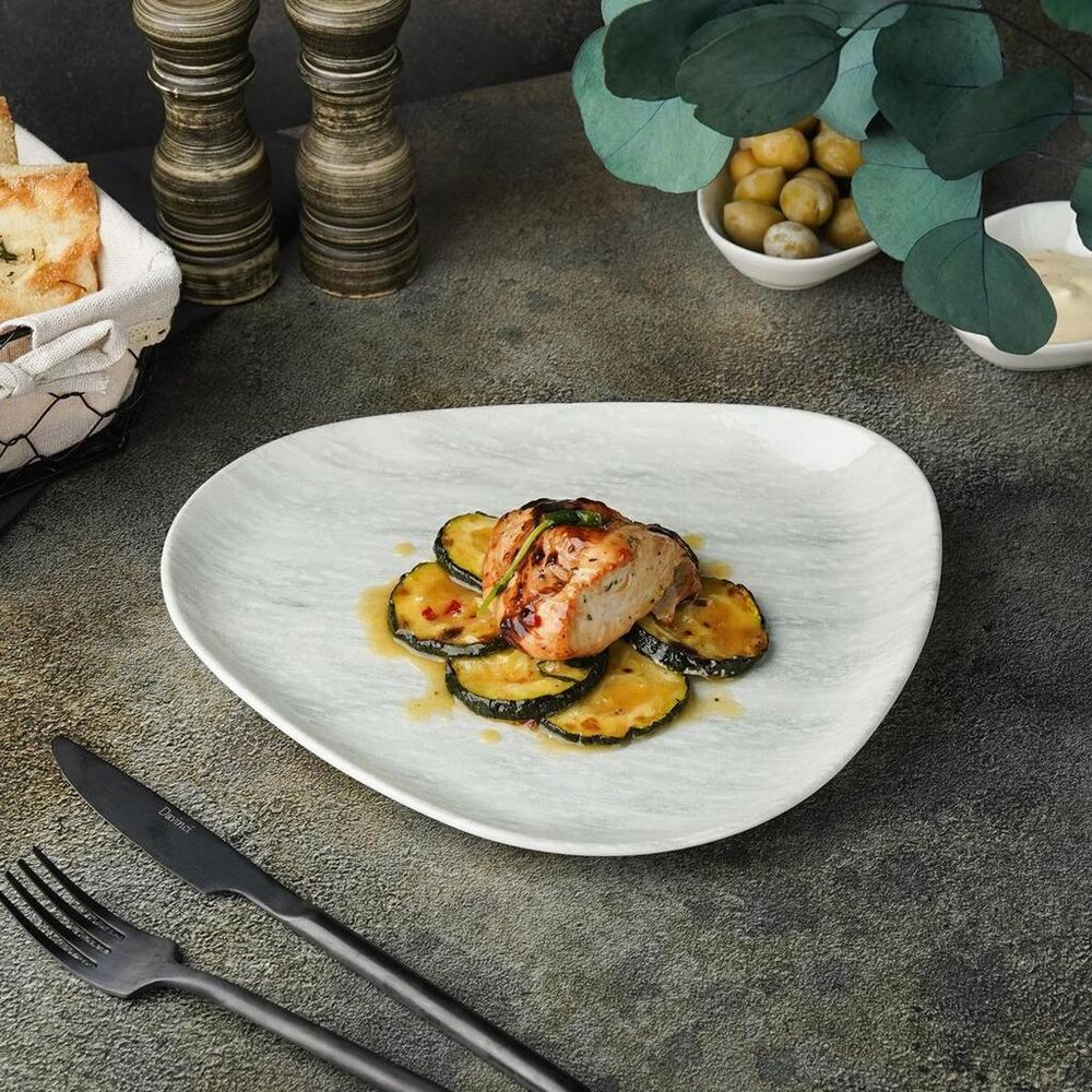 Тарелка 26*22,5*2,7 см овальная Ombra Island Gray By Bone Innovation [6]