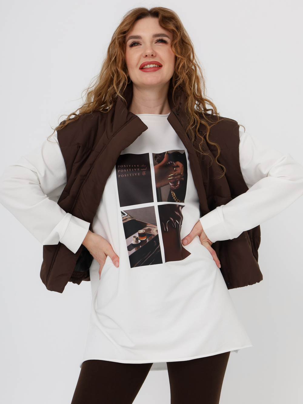 Лонгслив Day brown