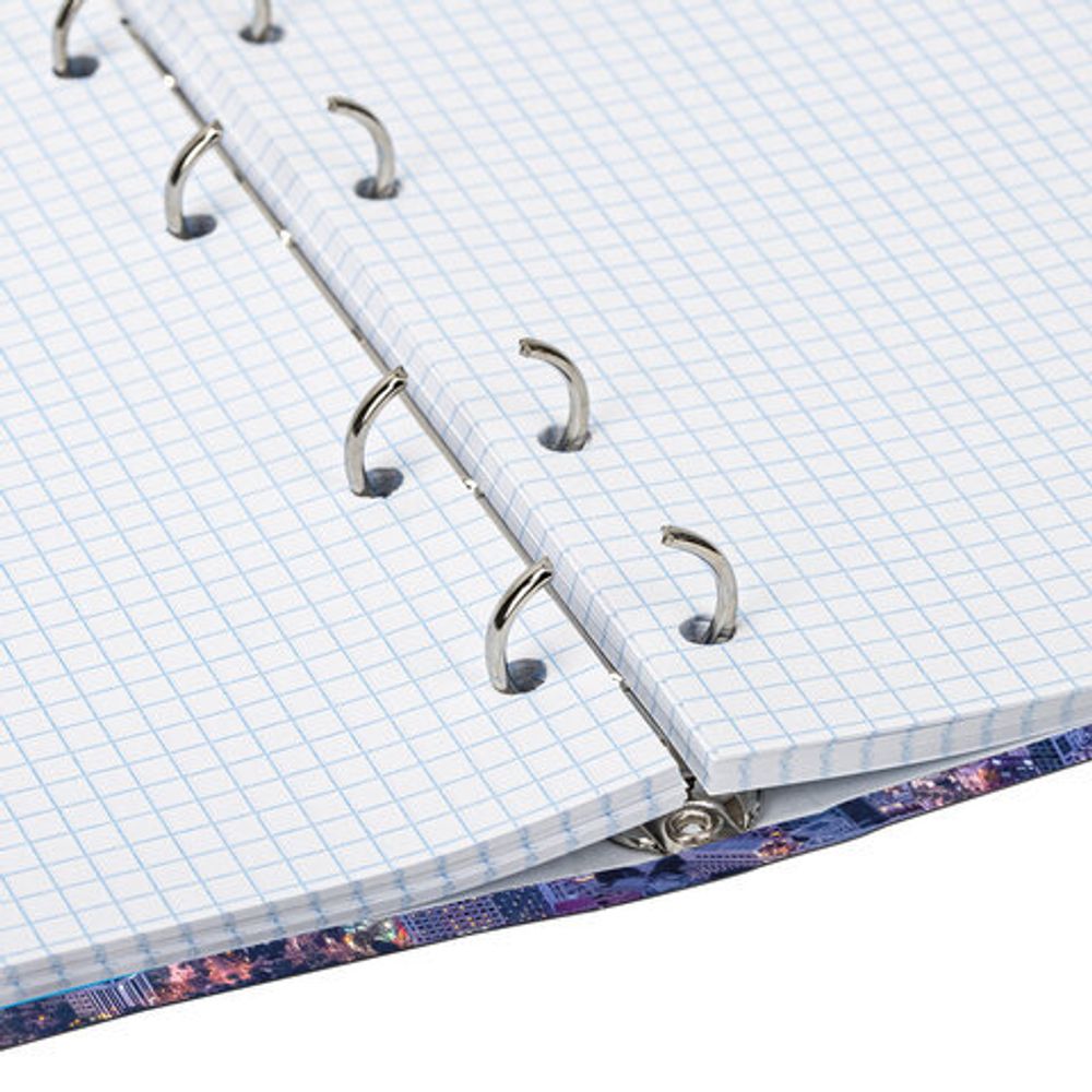 Тетрадь на кольцах А5 175х215 мм, 120 л., твердый картон, клетка, BRAUBERG, "Travel", 404080