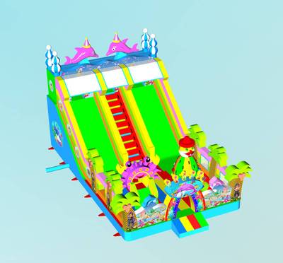 Коммерческий батут "В гостях у дельфинов", 10*6*5 м,