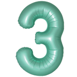 Шар фольгированный Цифра 3 101 см (Бирюзовый)