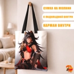 Сумка шоппер с принтом Genshin Impact