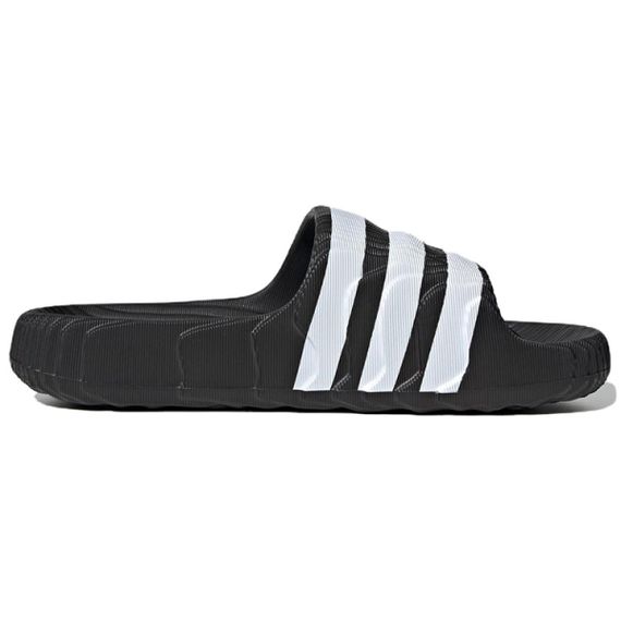 Кроссовки adidas originals Adilette 22 Слипоны Черно-белые панды Унисекс