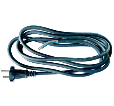 Вилка + провод 2*1.5, 1м (черный)