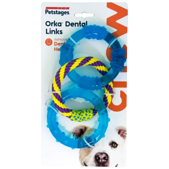Petstages Orka Dental Links 3 кольца игрушка для собак 23 см