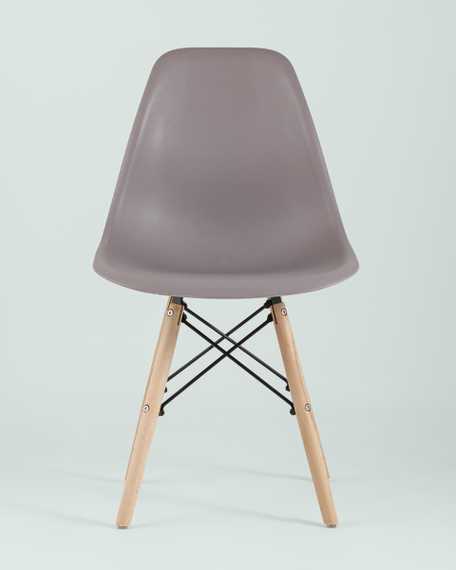 Eames Style DSW темно-бежевый пластик, стальной каркас, натуральный массив бука
