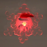 Фигурка с подсветкой «Снежинка с Дедом Морозом» 9,5*4 см (на присоске)