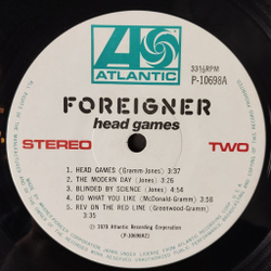 Винтажная виниловая пластинка LP Foreigner Head Games (Japan 1979) (Obi Copy)