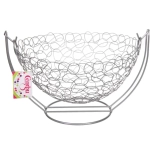 Фруктовница «Brownie» 27*14см паутинка на подставке серая