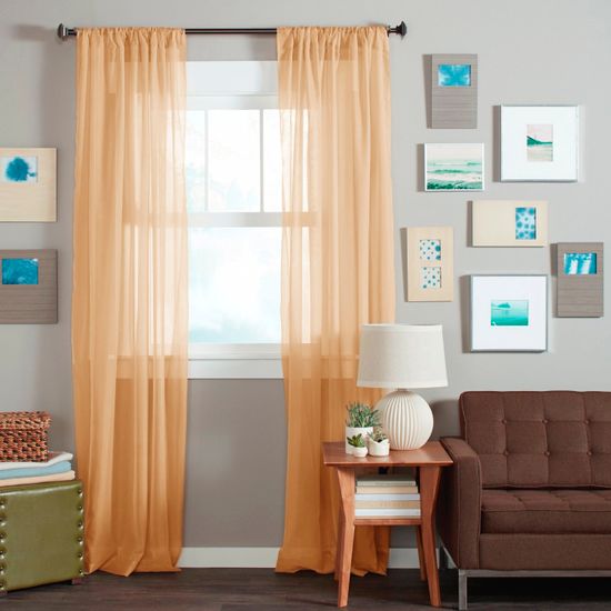 Длинные шторы. Тюль вуаль Nouvelle-2 (Peach)