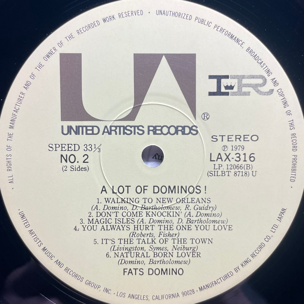 Fats Domino ‎– ...A Lot Of Dominos ! (Япония 1978г.)