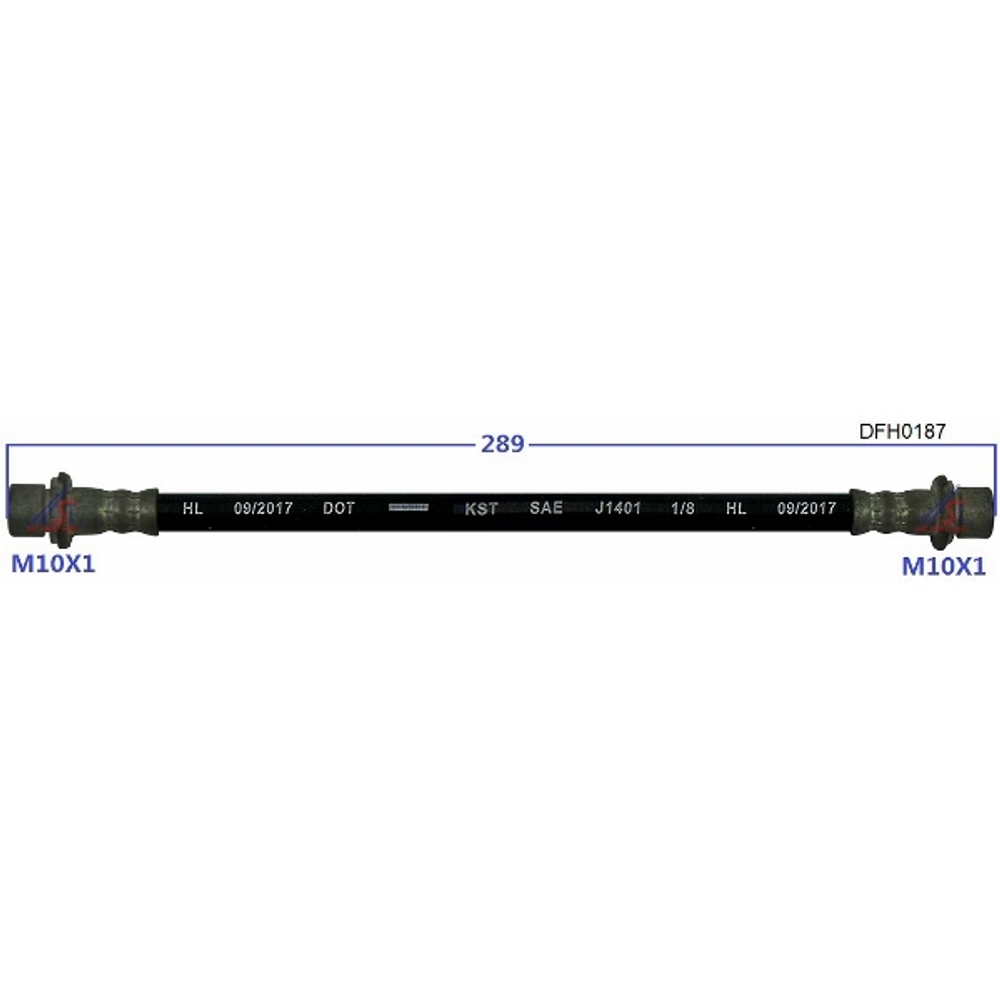 Шланг тормозной Double Force DFH0187