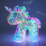 Сувенир светодиодный «Единорожек» 40*21*36 см, 300 ламп LED, USB, Белый