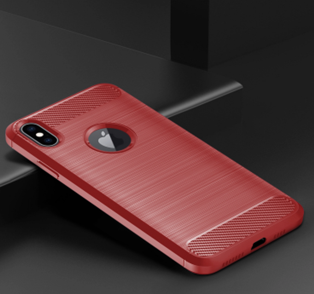 Чехол для iPhone XS Max цвет Red (красный), серия Carbon от Caseport