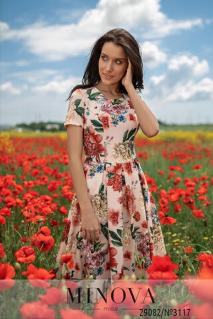 Платье 3117-пудра Minova Фото 2