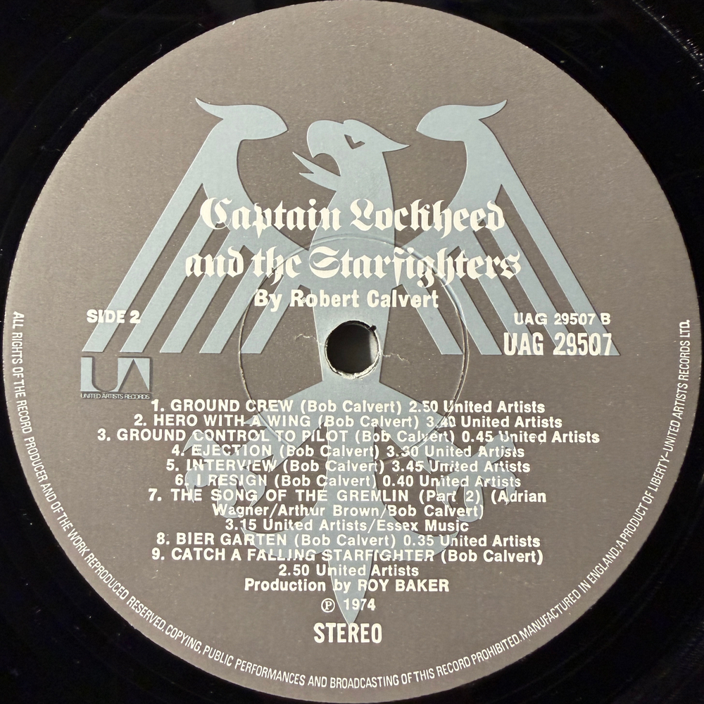 Robert Calvert ‎– Captain Lockheed And The Starfighters (Англия 1974г.)