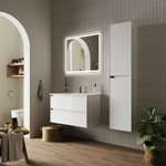 Тумба подвесная SANCOS Cento 790х450х500, c двумя ящиками оснащенными доводчиками, белый глянец, арт. CN80W