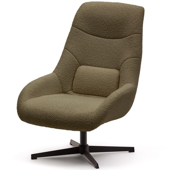 Крутящееся кресло Celida, темно-зеленое букле