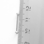 Штанга для пирсинга 14 мм с шариками 3 мм, толщиной 1,2 мм. Медицинская сталь.