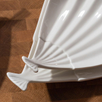 Блюдо «Кунстверк» в форме веера (26,5х23 см) (Цвет: белый)