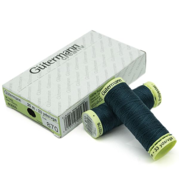Нитки отделочные Gutermann Top Stitch 30 (30 метров), 5 кат. | 870 малахит