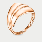 Кольцо женское из розового золота 585 пробы без вставки (арт. 901291-1000)